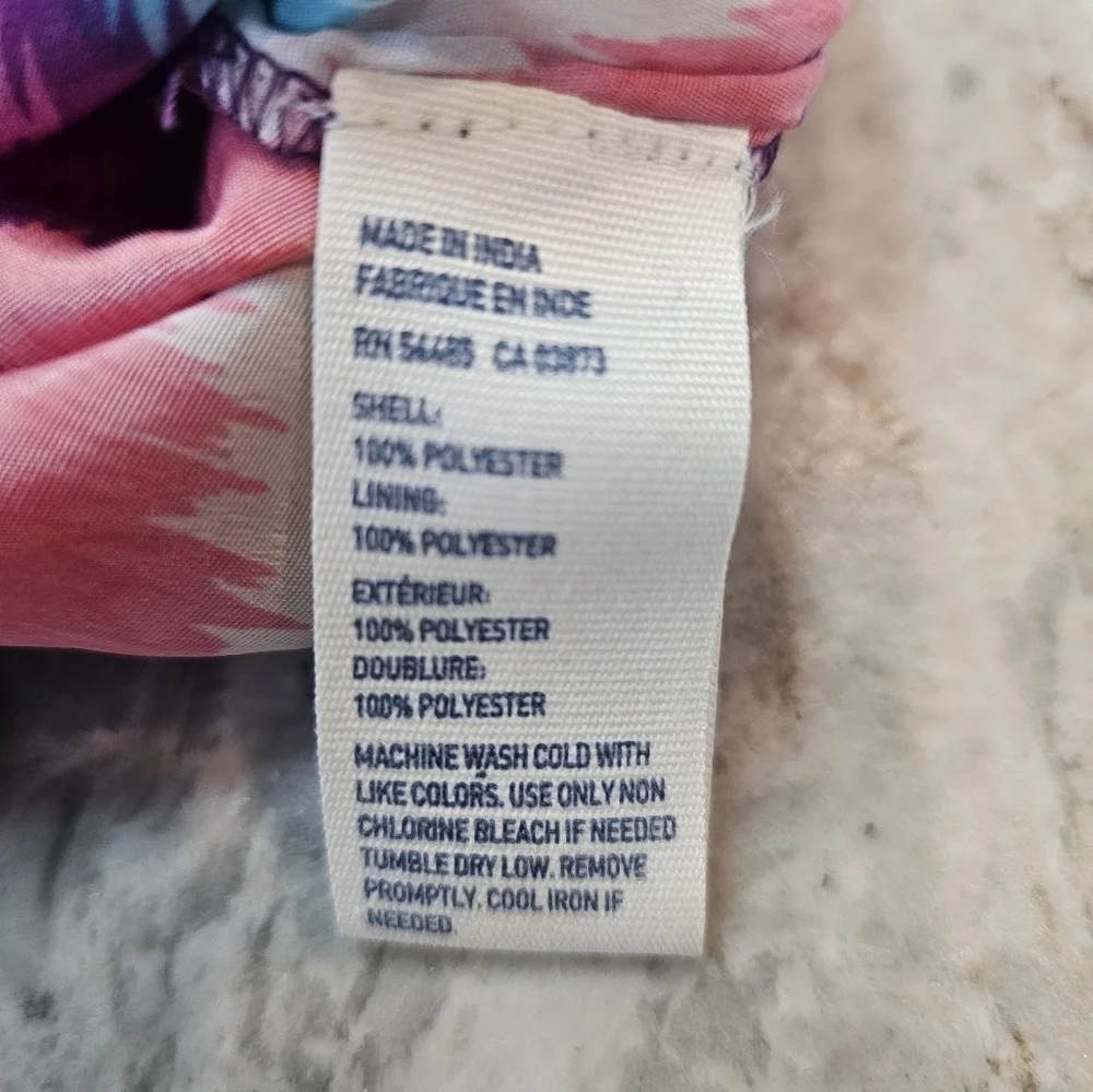 American Eagle Strappy Chevron Mini Dress Size 4 Purple Pink Festival Boho